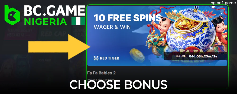 Choose your BC.Game bonus