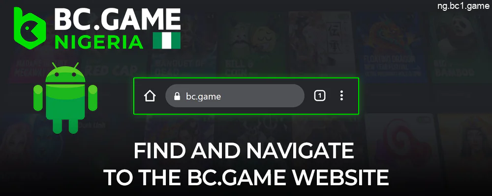 Open the BC.Game website in browser