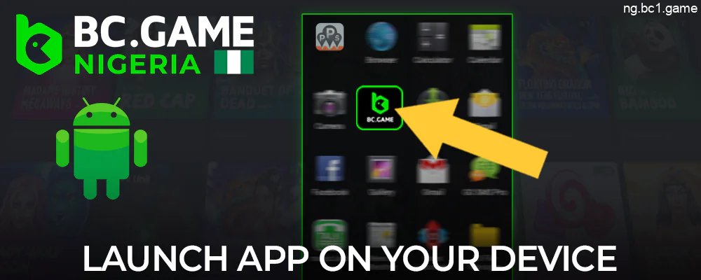 Launch the BC.Game app on your phone